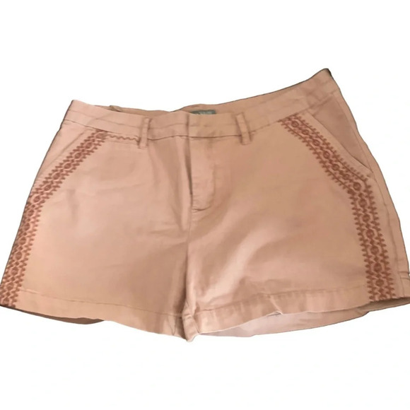 Garnet Hill women's size 10 salt washed embroidered shorts - Picture 1 of 5